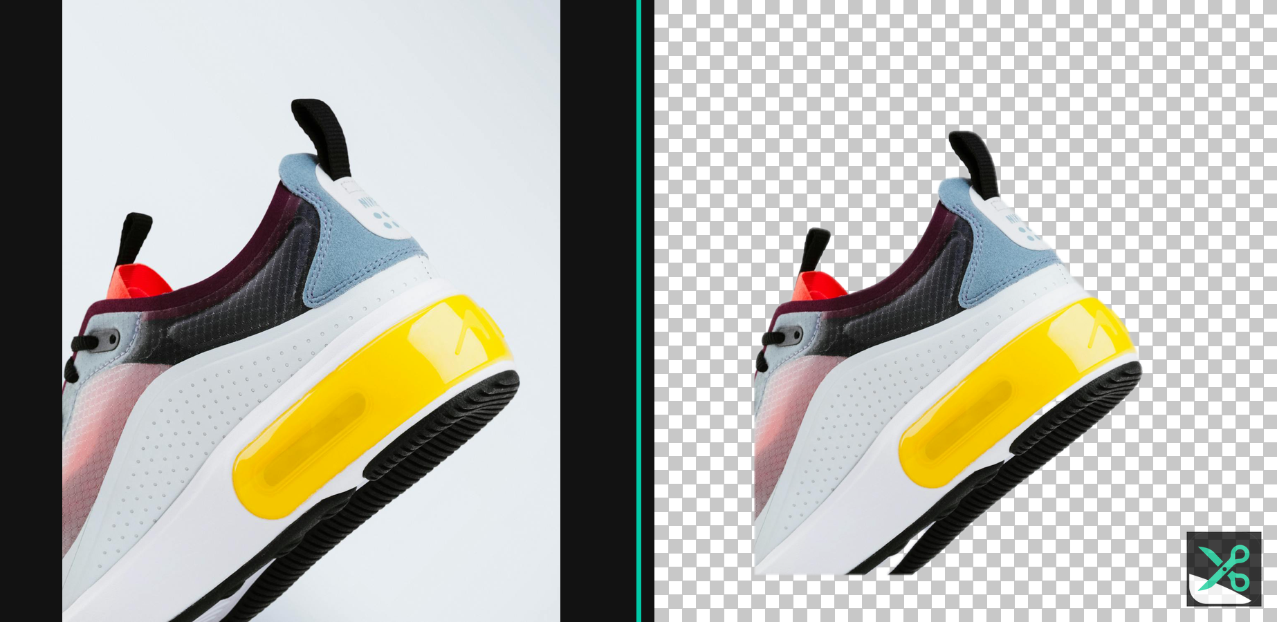 Nike heel angle before and after